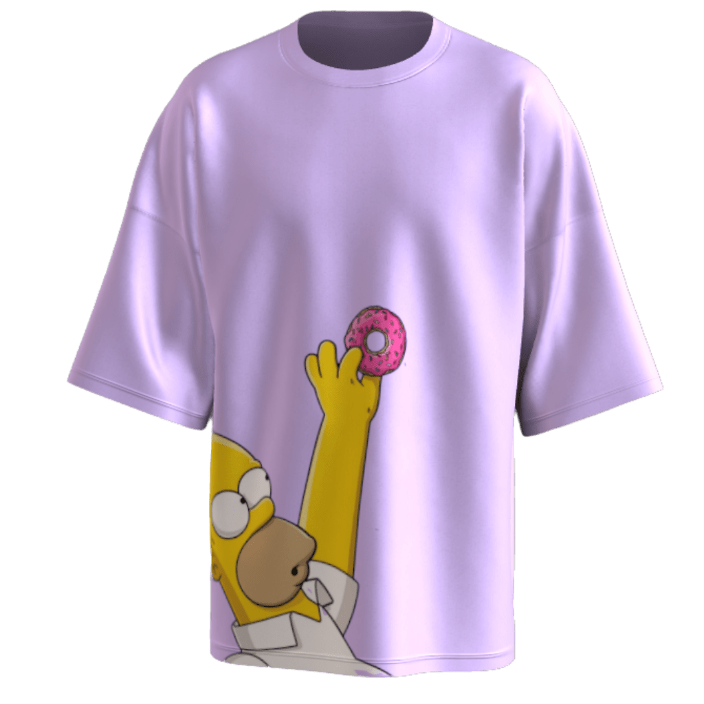 Simpsons Lavender Oversized T-Shirt