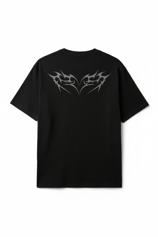 Gothic Inspired Oversized Black Tshirt | Allegro Style